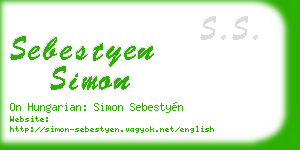 sebestyen simon business card